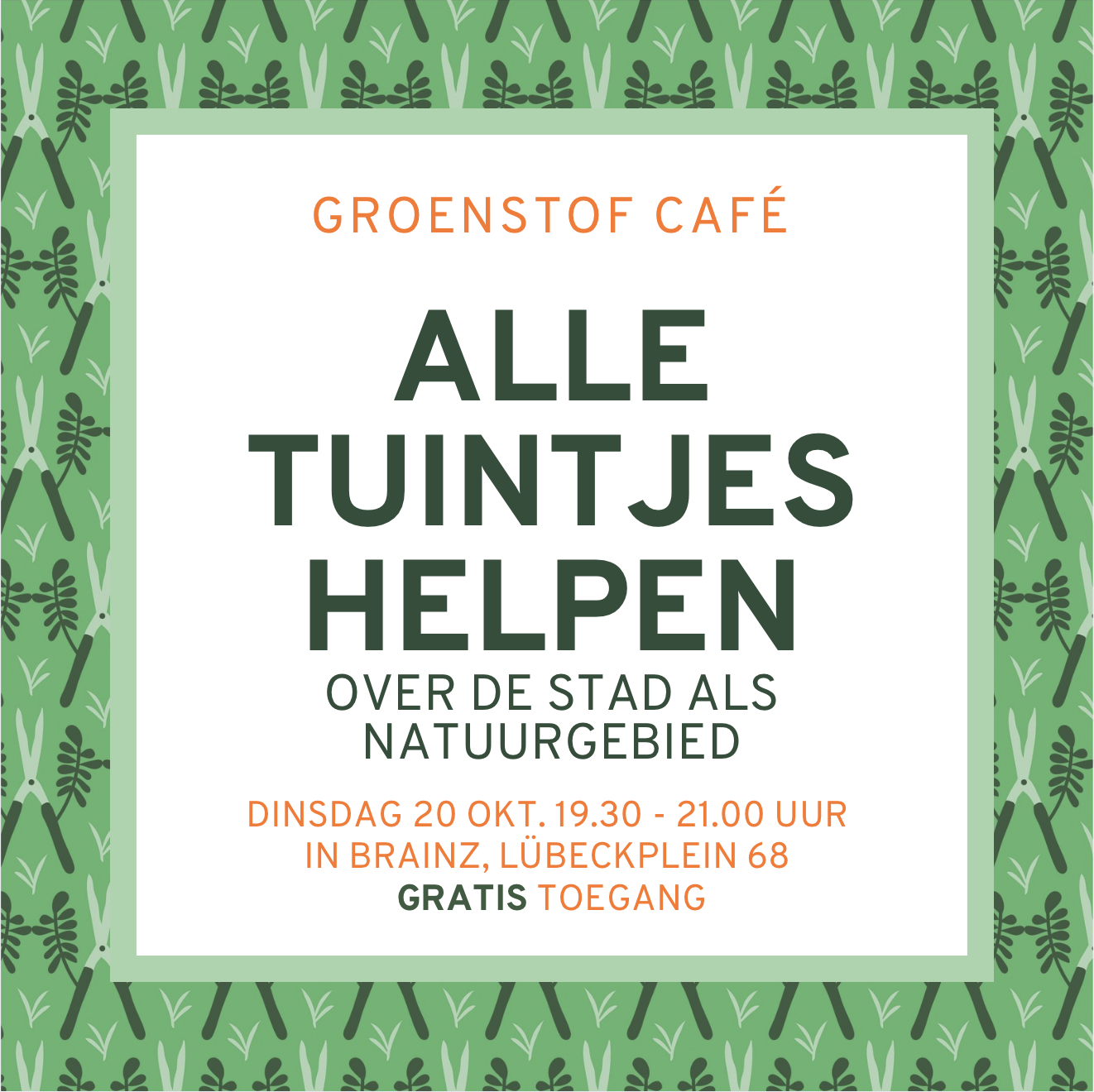 Groenstof Café: Alle tuintjes helpen